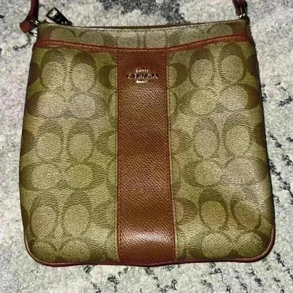 Coach Kitt Messenger Crossbody In Color block‎ Signature Canvas 41321